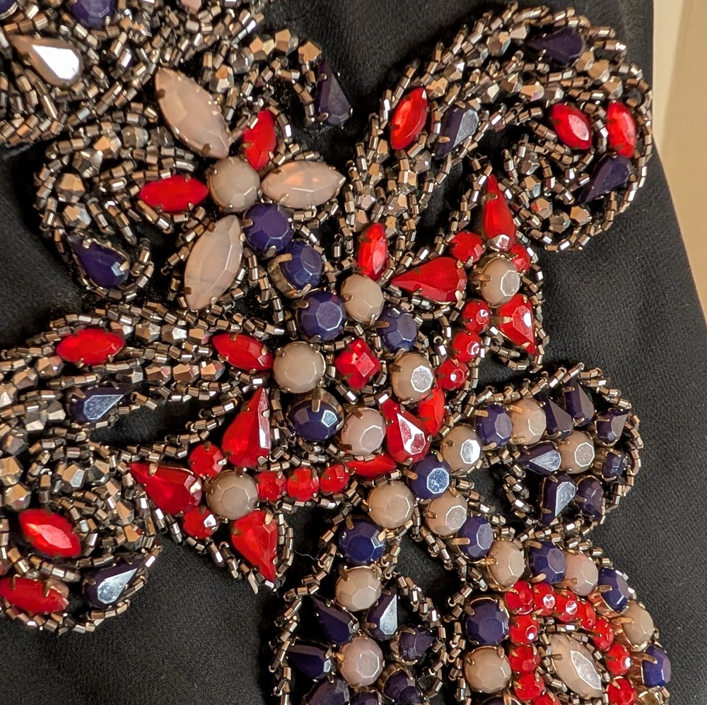 Alice+Olivia Beaded and Jeweled Halter Neck Tank Size Small - Picture 6 of 7